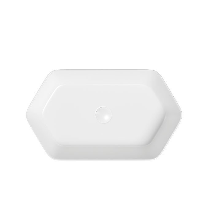 Vasque à Poser 2017GW 61x36x14,5cm Blanc Brillant