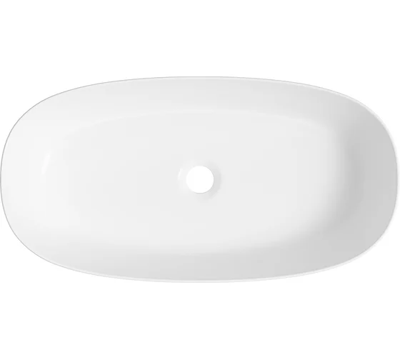 Vasque à Poser 1001GW 67x35x14cm Blanc Brillant