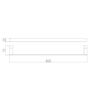 Porte Serviette 60cm ROOMS Chrome 171000200