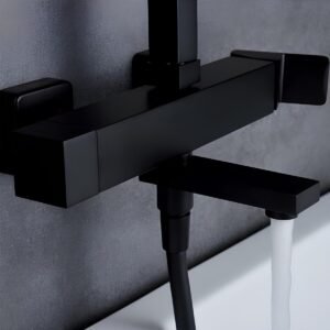 Colonne de Douche Mono avec Robinet Bain Douche FIYI Noir Mat BDF016-B/NG