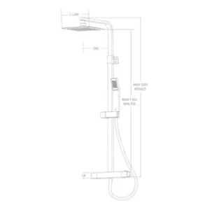 Colonne de douche Termo SQ-77 Chrome 68077