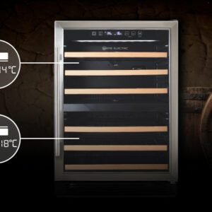 Cave à Vin 44 Bouteilles EAS ELECTRIC 60x60x87cm Étageres en Bois EMR44VNI1