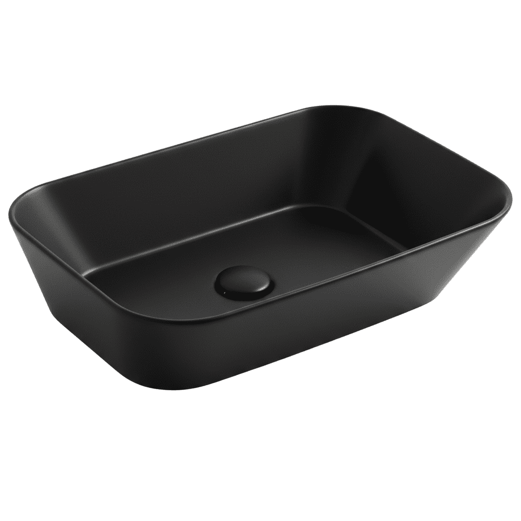 Vasque à Poser 2001MB 42,5×42,5x16cm Noir Mat