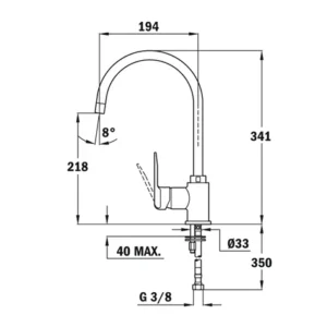 Mitigeur Évier IN-995 TEKA Chrome/Orange 53.995.12.1FA