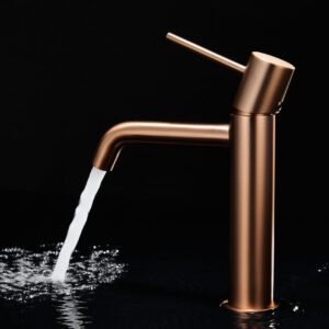 Mitigeur Lavabo MONZA Or Rose Brossé BDM039 1ORC
