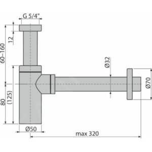 Siphon Lavabo Rond Chromé SCL002