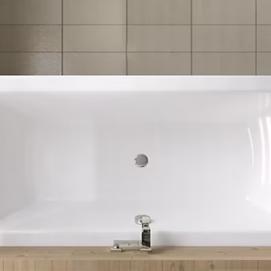 Baignoire Encastrable en Acrylique 160x75cm Blanc + Pieds + Bonde & Siphon PORCELANOSA