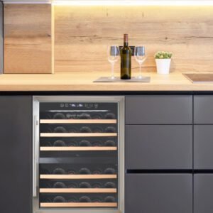 Cave à Vin 44 Bouteilles EAS ELECTRIC 60x60x87cm Étageres en Bois EMR44VNI1