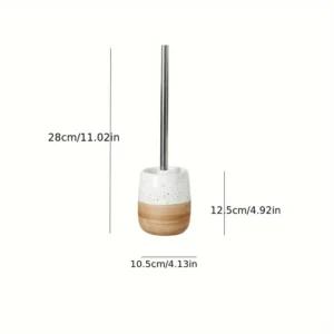 Porte Balai Brosse SALGAR Blanc/Noix 21773