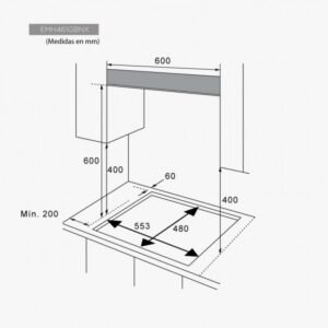Plaque à Gaz EAS ELECTRIC Inox 4 Foyers 60cm EMH461GBNX