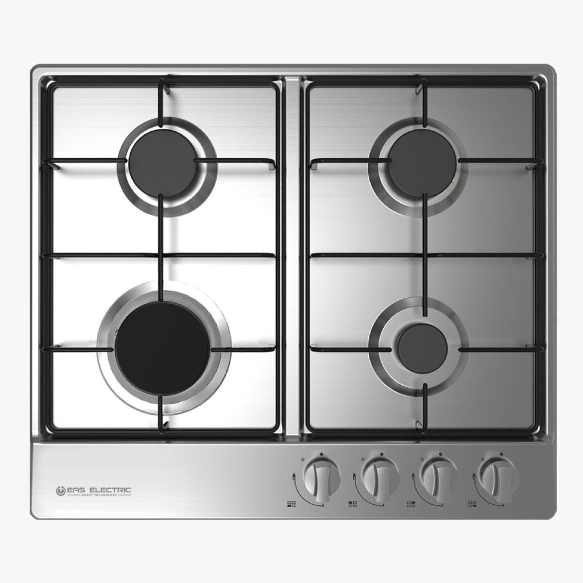 Plaque à Gaz EAS ELECTRIC Inox 4 Foyers 60cm EMH461GBNX