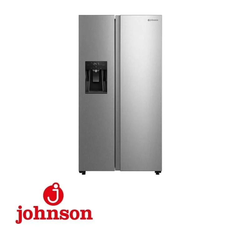Frigo Américain JOHNSON 179,3,x91x70cm 324+197Litres Distr Eau & Glaçons Inox JRSS1799ENX