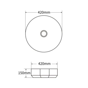 Vasque à Poser 1004MBE 42x15cm Kaki Mat