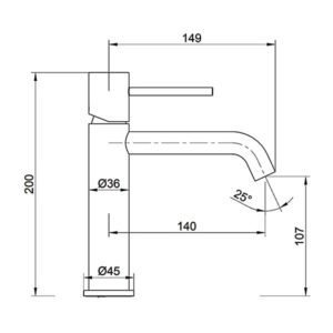Mitigeur Lavabo MONZA Chrome BDM039-1