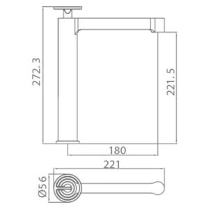 Mitigeur Lavabo OLIMPO Noir Mat BDC033-1NG