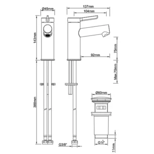 Mitigeur Lavabo Chrome CASTEL