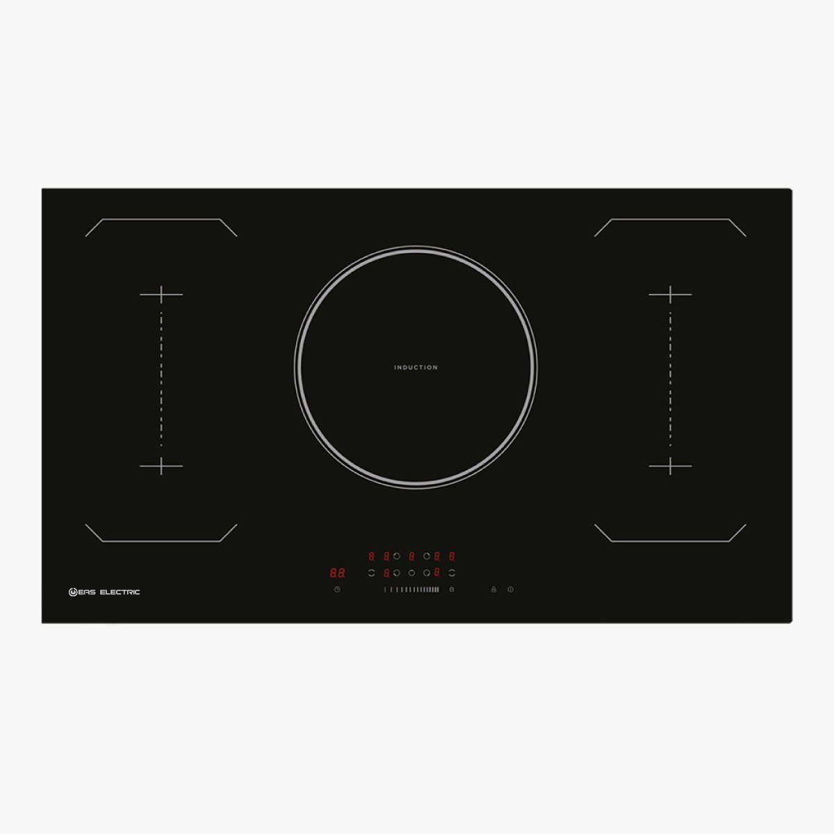 Plaque à Induction 5 Foyers 90cm Verre Noir EMIH900-FX