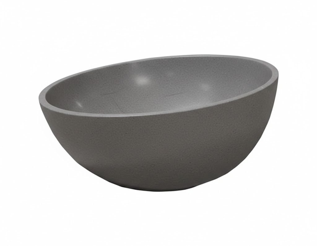 Vasque à poser en Pierre ADWA 42x13cm Gris Mat