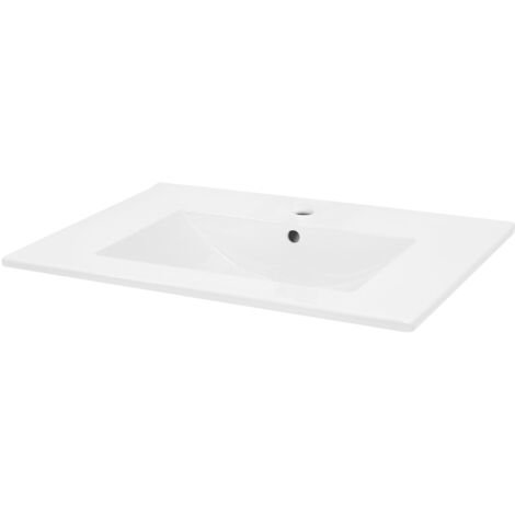 Lavabo à Encastrer de 81x46cm Blanc