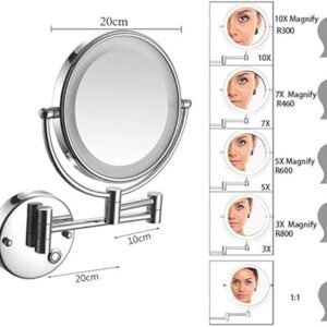 Miroir Grossissant Mural x5 Noir 06349081