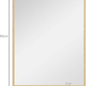 Miroir Encadré 90x80cm Roble(Chêne)
