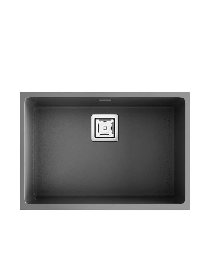ZIE 60 Évier en Résine 1 Bac 65x45x20cm Métallisé MT172C