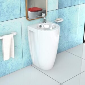 Lavabo Bloc Colonne JUNIOR Blanc 36x36x6cm