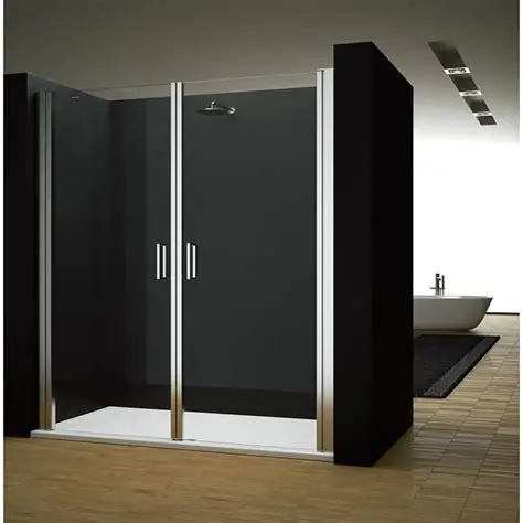 Paroi de Douche Frontale DUSCHOLUX 2Portes Battantes 100x200cm Chr/Transp