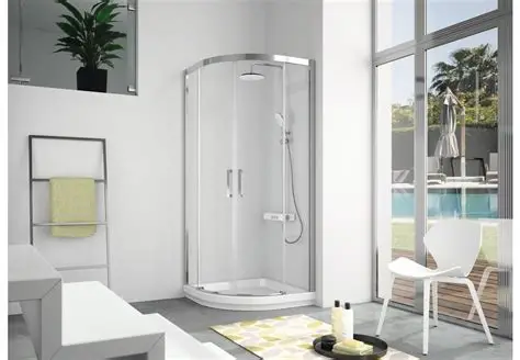 Paroi de Douche KASSANDRA Semi-Circulaire 2Fixes+2Coulissantes 75x75cm Chr/Transp 2Cartons FT3080