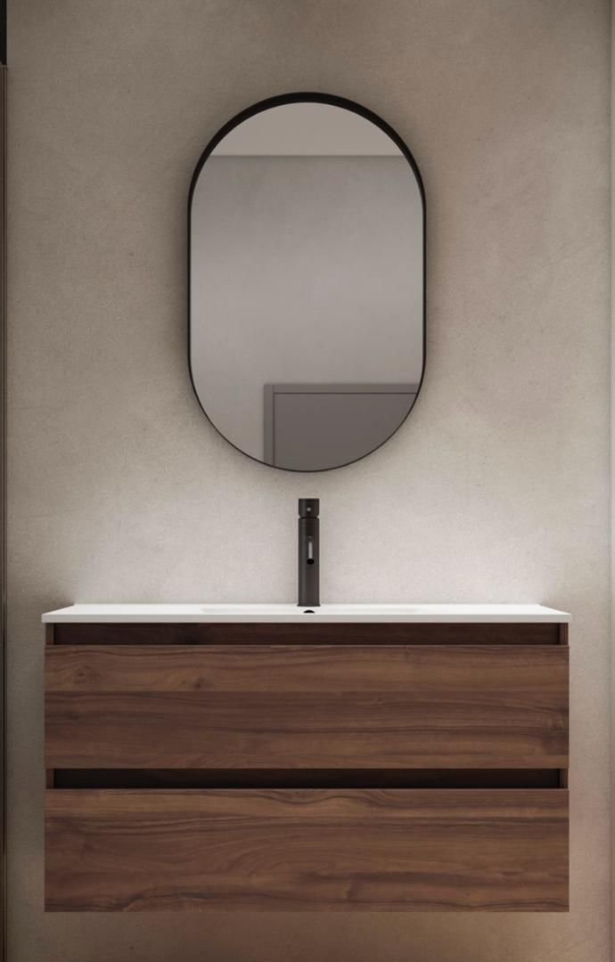 Meuble Susp 2T CASON ALTO LINK 90x45x57cm Bois Foncé CALNMSB90