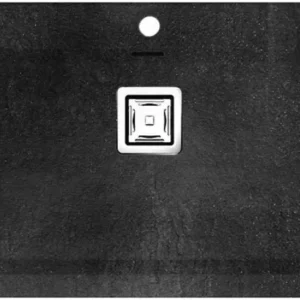 KOBUS 66 Bas Évier en Résine 1Bac 65,5x52x20cm Noir Granite Mat BS822C
