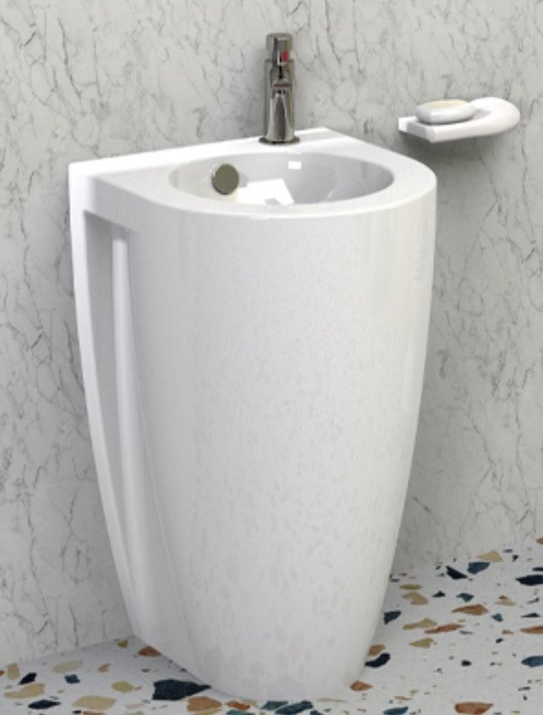 Lavabo Bloc Colonne JUNIOR Blanc 36x36x6cm