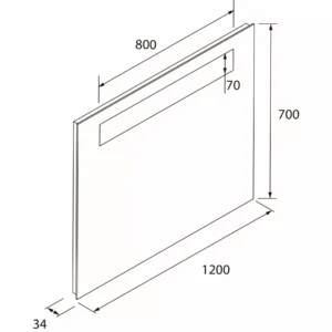 Miroir Led ECO One Led 120x70cm