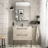 Miroir Giratoire BLACK STREAM 50x100cm Contour Noir 83916