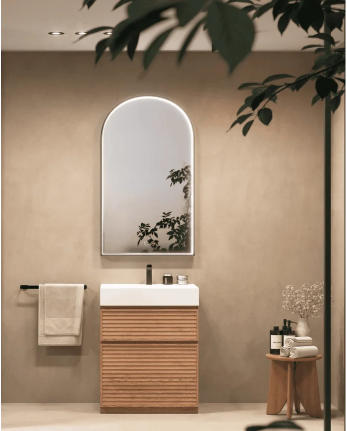 Miroir Led ROMA 110x60cm One Touch Antibué Contour Noir ROMA025/110NG