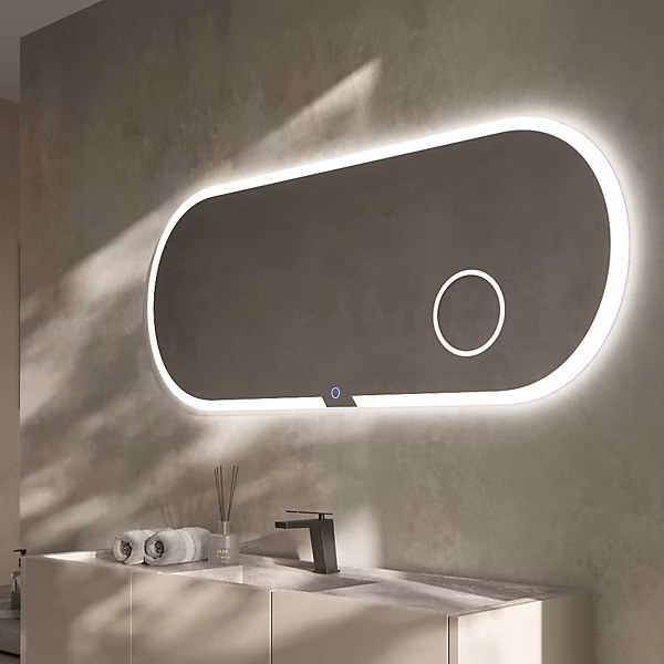Miroir Led INDIANA 100x55cm One Touch Antibué avec Grossissant INDI027/100