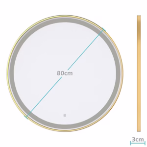 Miroir Led PARIS 80cm Contour Or One Touch PARI020/80OC