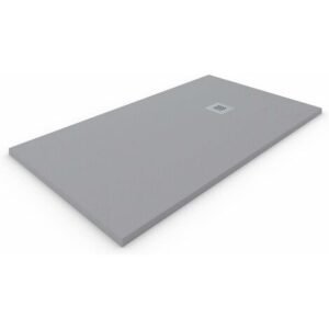 Receveur de Douche en Résine 100x70cm Anthracite + Bonde + Grille