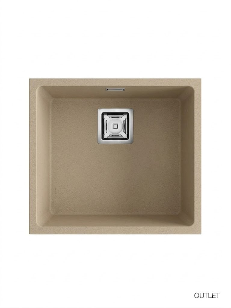 ZIE 45 Évier en Résine 1 Bac 50x45cm Beige Mat PU181C