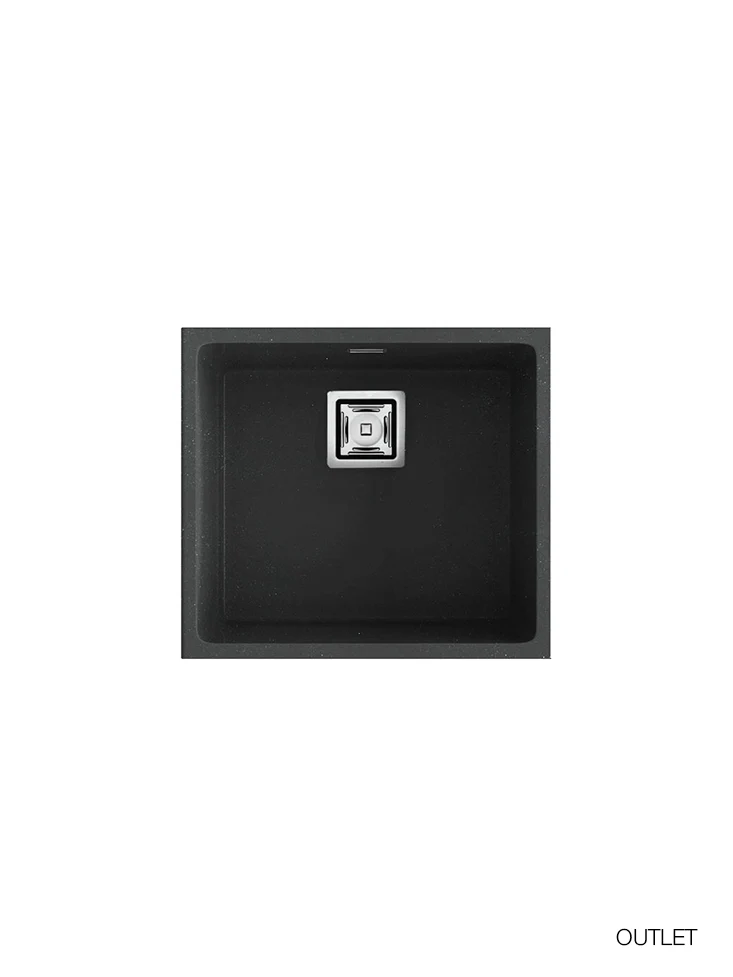 ZIE 45 Évier en Résine 1 Bac 50x45cm Granite Noir Mat BS181LMC